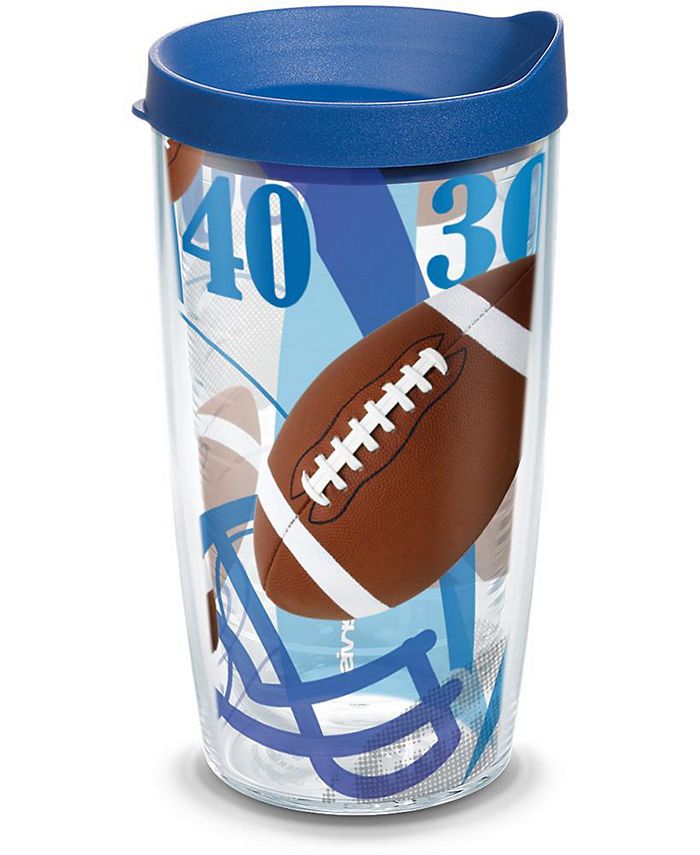 Tervis Tumbler Tervis Football Yards Background Made in USA Double Walled  Insulated Tumbler Travel Cup Keeps Drinks Cold & Hot, 16oz, Clear