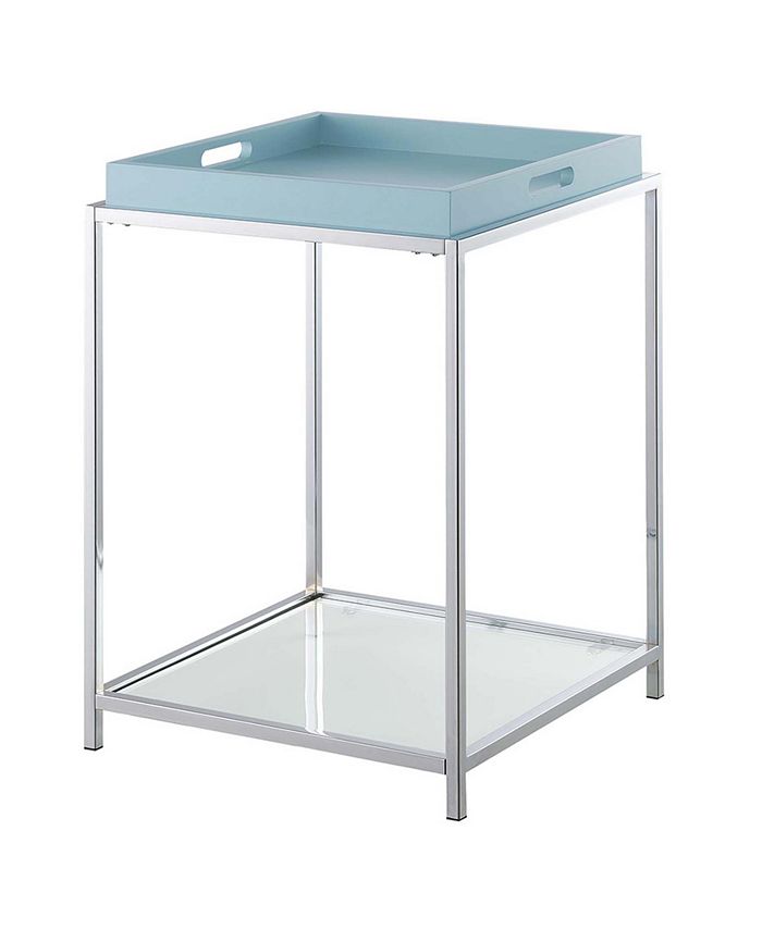 Convenience Concepts Palm Beach End Table with Shelf And Removable Trays