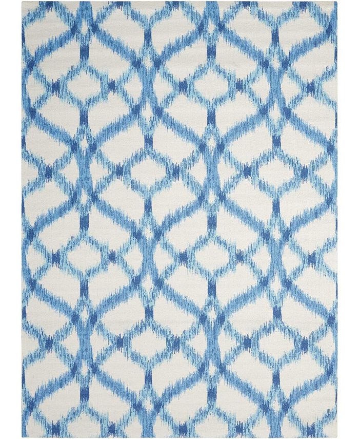 Long Street Looms Shady Brights SHA05 Ocean 7'9" x 7'9" Square Outdoor Area Rug