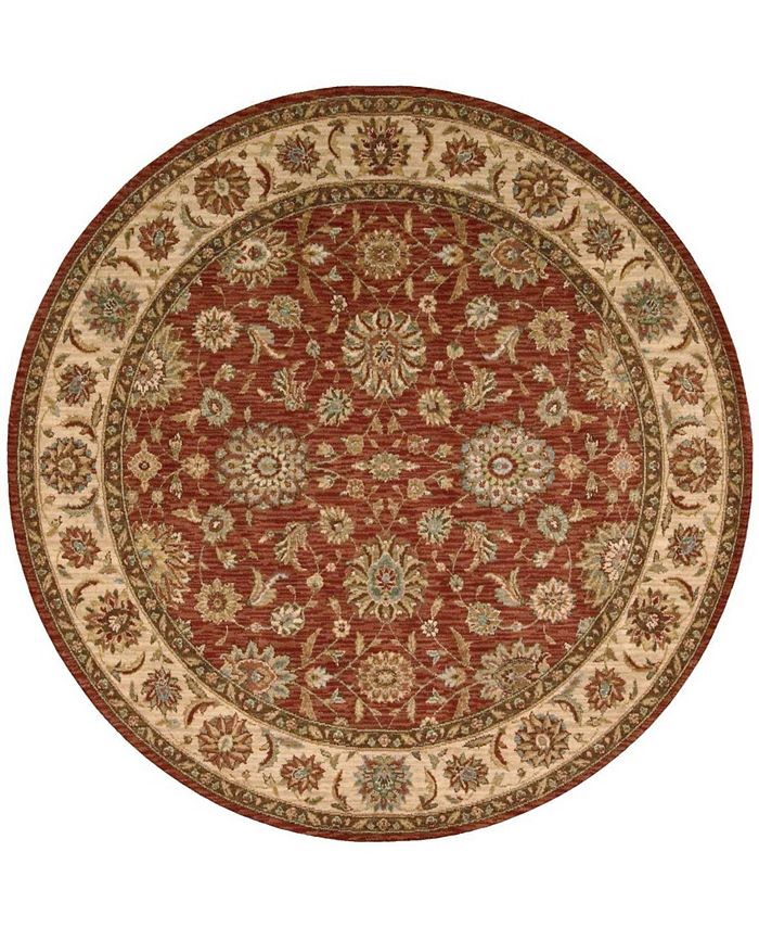 Nourison Home Living Treasures LI05 Rust 7'10" Round Rug