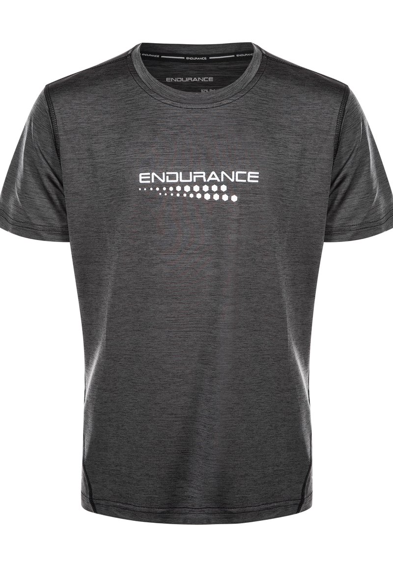 Endurance T-Shirt print -  black melange