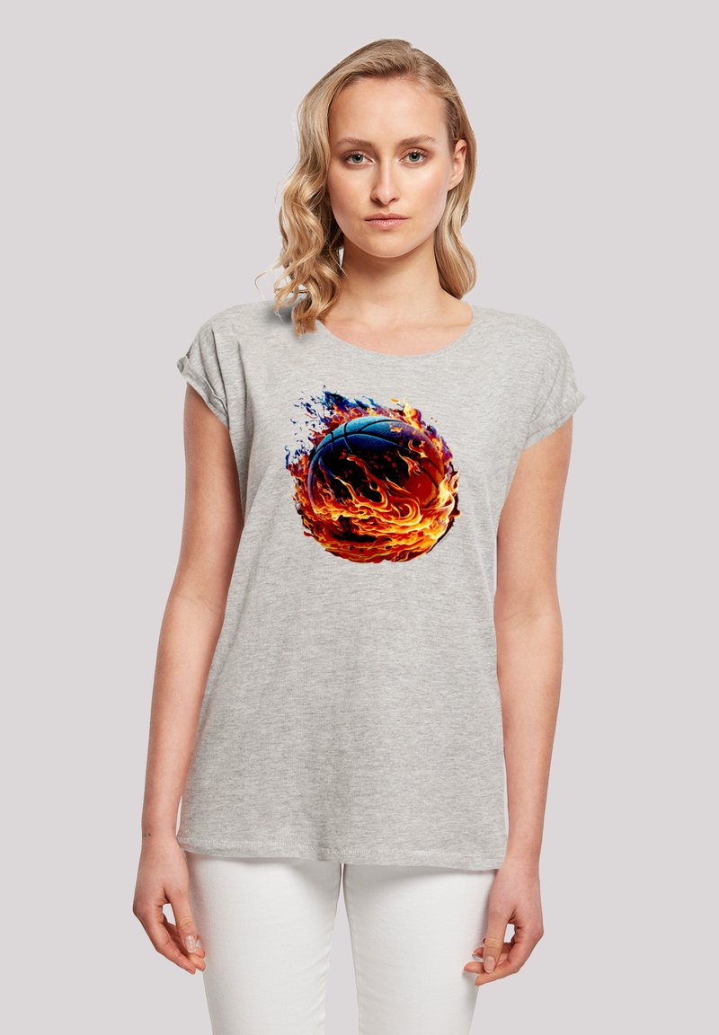 F4NT4STIC BASKETBALL ON FIRE SPORT - T-Shirt print