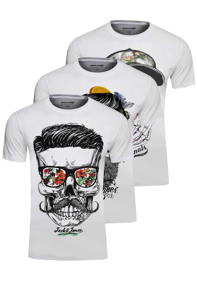 Jack & Jones CREW NECK SKULL  SOYTAN 3E SET - T-Shirt print