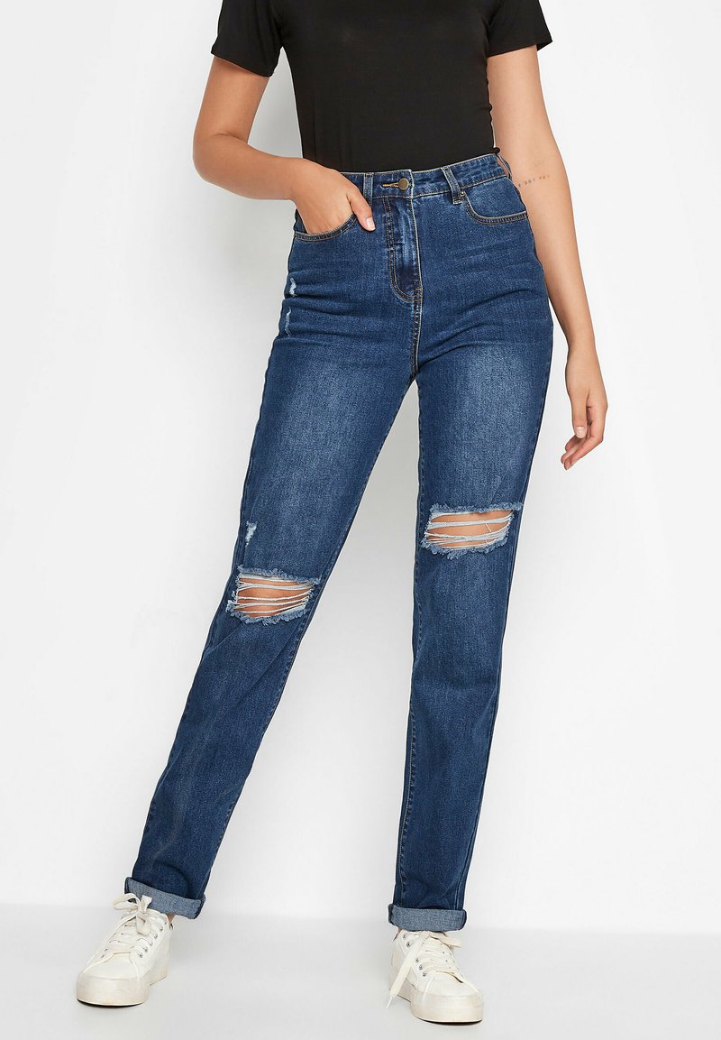 Long Tall Sally DISTRESSED UNA STRETCH MOM  - Jeans Slim Fit