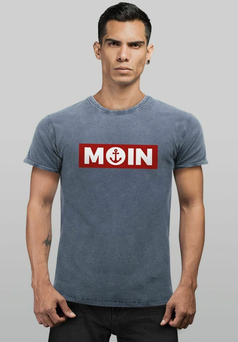 Neverless VINTAGE MOIN NORDDEUTSCH MORGEN ANKER  - T-Shirt print