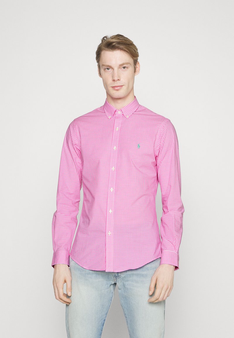 Polo Ralph Lauren SLIM FIT GINGHAM STRETCH POPLIN SHIRT - Hemd -  resort rose/white