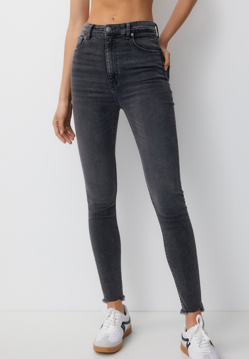 PULL&BEAR SUPER HIGH WAISTED - Jeans Skinny Fit