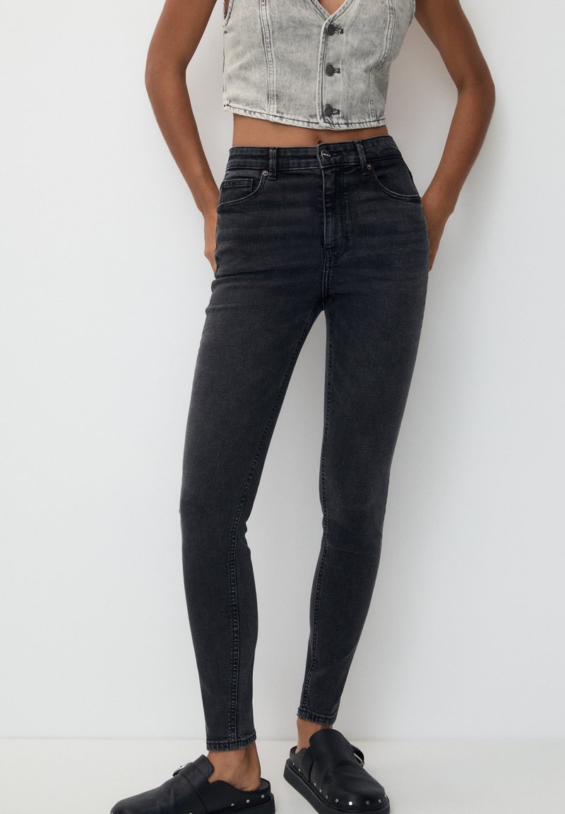PULL&BEAR HIGH WAISTED - Jeans Skinny Fit