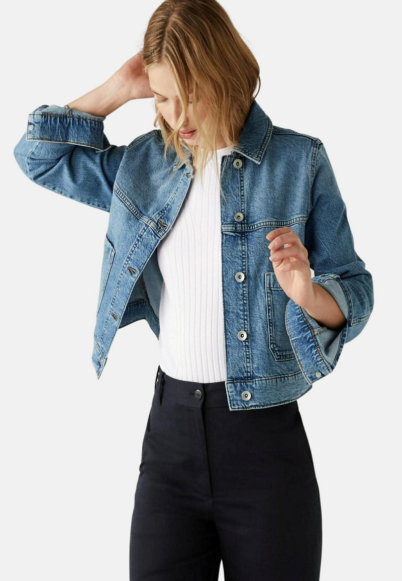 Marks & Spencer COLLARED CROPPED - Jeansjacke
