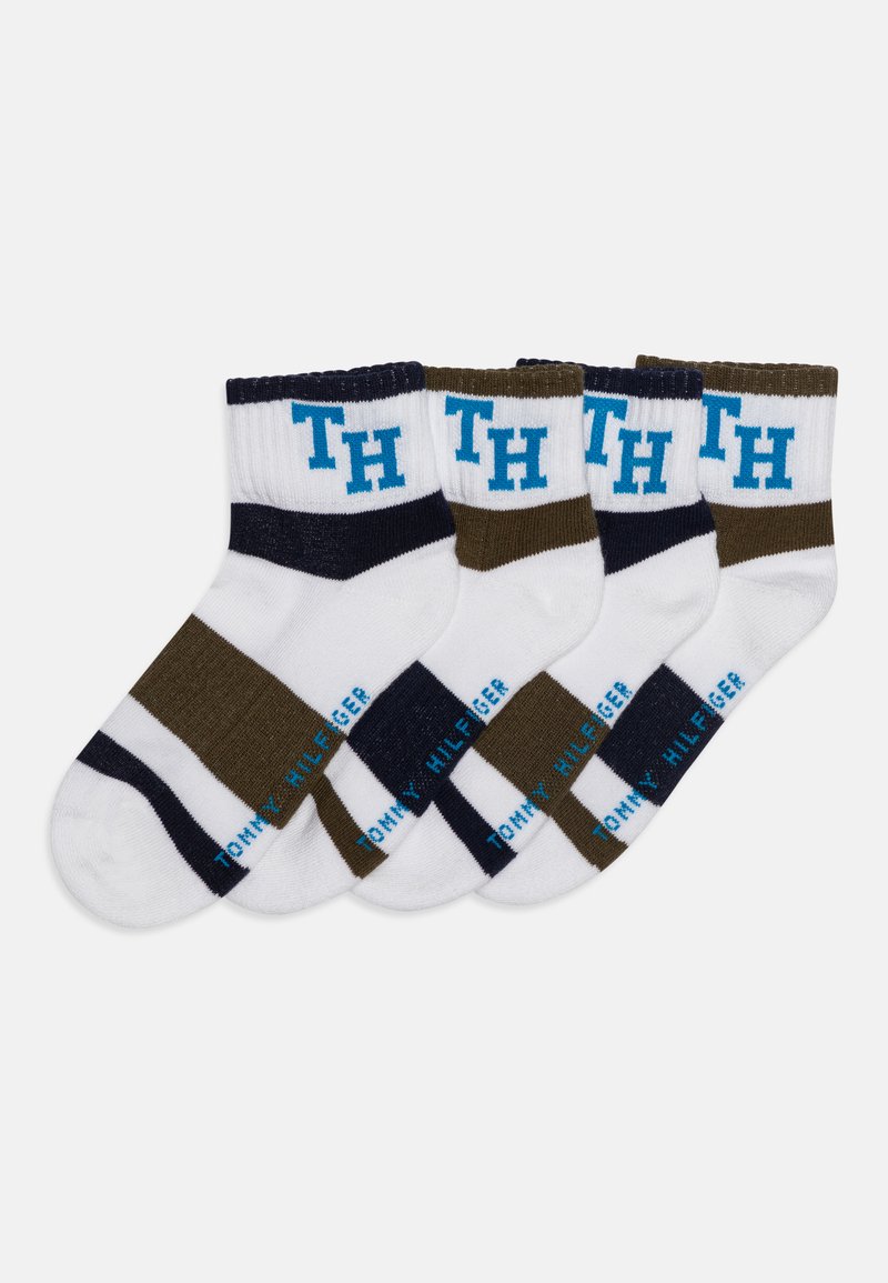 Tommy Hilfiger KIDS QUARTER SPORTY PATCH UNISEX 4 PACK - Socken