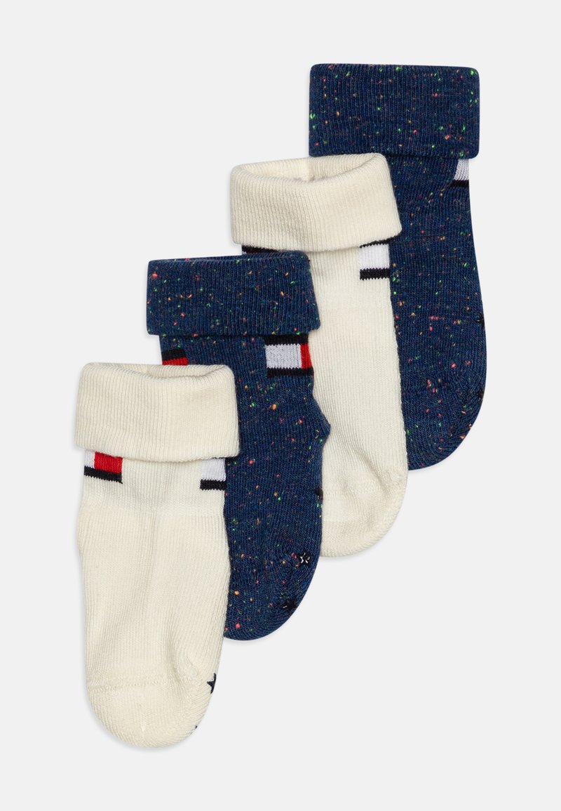 Tommy Hilfiger BABY FOLD OVER NAPPY UNISEX 4 PACK - Socken