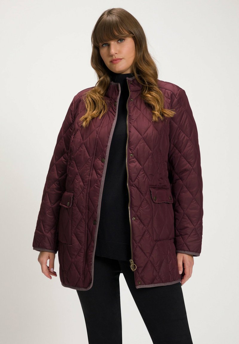 Ulla Popken CHECK LINED DIAMOND QUILTED WATER REPELLENT - Wintermantel