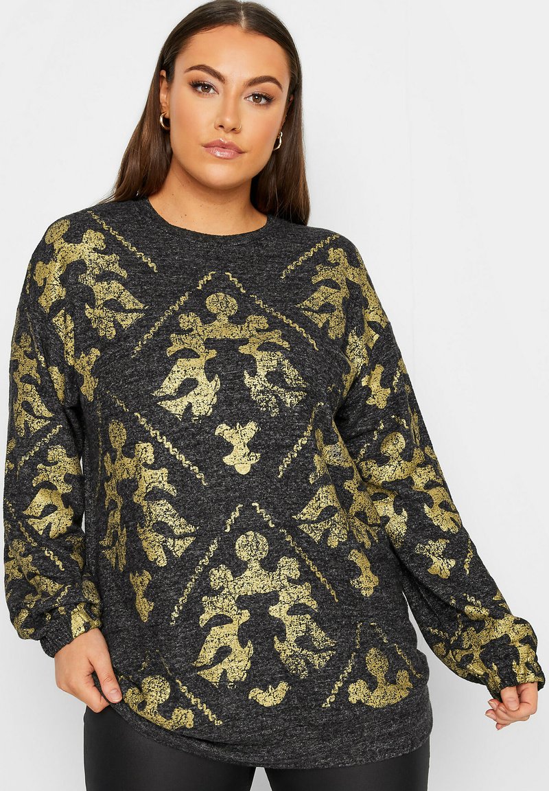 Yours Clothing FILIGREE PRINT  - Strickpullover